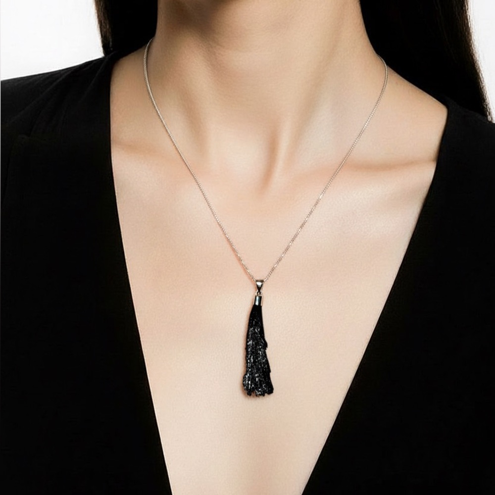 Black Kyanite Necklace - Picture 2 of 11